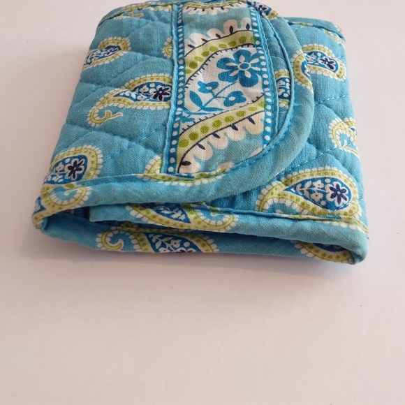 Vera Bradley Tri-fold Wallet Bermuda Blue - Picture 5 of 9